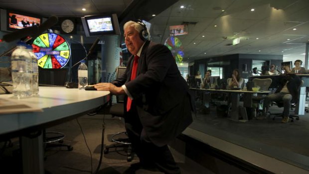 Gauntlet: Clive Palmer gets twerky.