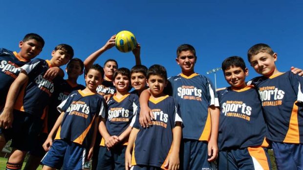 Positive path: Young Australian Lebanese players at Bankstown.