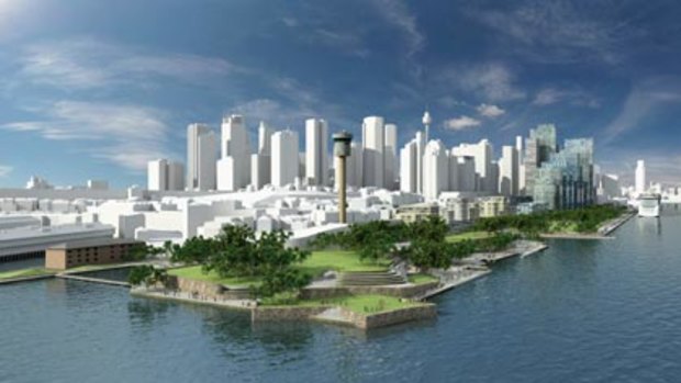 Winning entry...the architect's original version for East Darling Harbour.