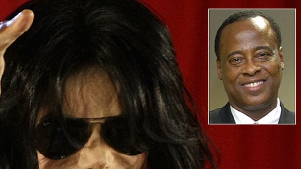 Michael Jackson and (inset) Conrad Murray.