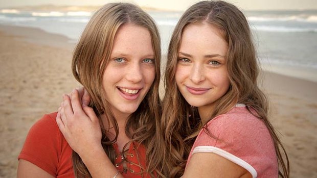 Girl talk ... Brenna Harding and Ashleigh Cummings in <em>Puberty Blues</em>.