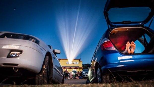 Getting together: Cars and their occupants at a drive-in have a social way of seeing cinema.