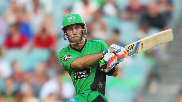 Glenn Maxwell in action during the Big Bash League match between the Melbourne Stars and the Sydney Sixers in December.