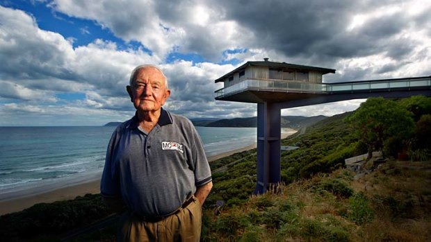 Iconic design ... Architect Frank Dixon was unsuccessful trying to save the Fairhaven pole house he designed in the 1970s. The house will be torn down this week.