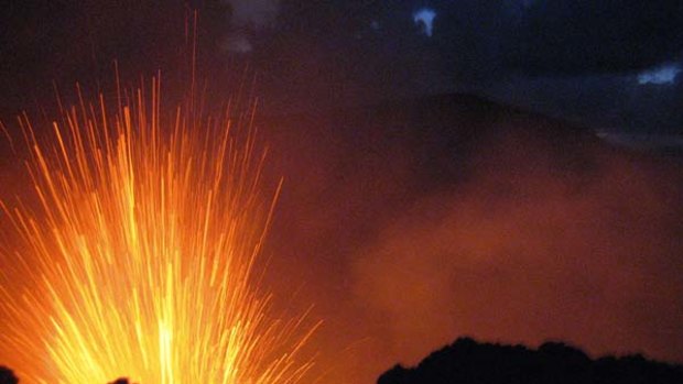 Spark will fly ... a spectacular eruption on Mount Yasur in Vanuatu.