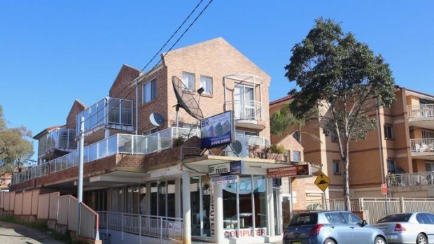 Suspended: The Bisotel Rieh headquarters in Lakemba.