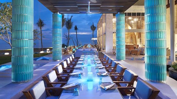 Seminyak statement ... the W Retreat and Spa's Starfish Bloo restaurant.