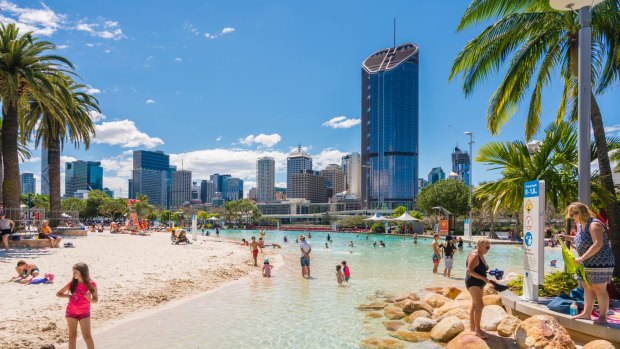 Streets Beach in Brisbane.