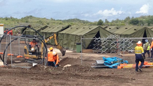 Tents provided emergency housing after riots on Nauru last month.