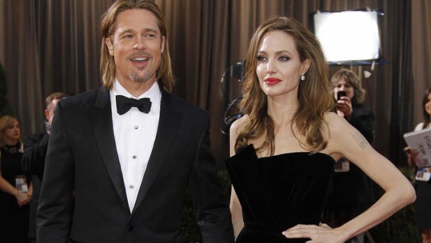 "Heroic": Angelina Jolie and Brad Pitt.