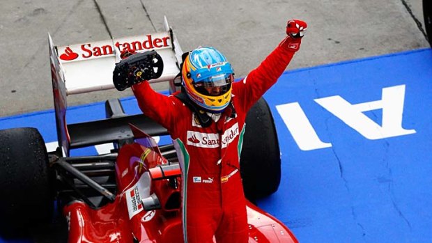 Drought breaker ... Fernando Alonso notches his first win in eight months in the Malaysian GP.