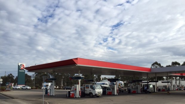 The Caltex petrol station on the M4 Motorway where motorists purchased the contaminated fuel. 