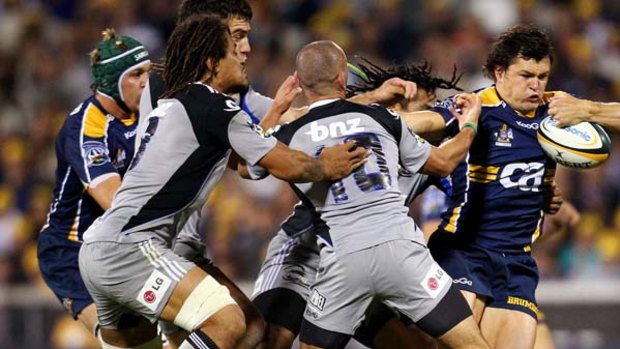 Ready to bounce back . . .  Adam Ashley-Cooper playing for the Brumbies against the Hurricanes.