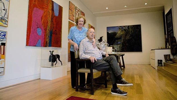 Passion for art ... Colin Laverty and his wife, Elizabeth.