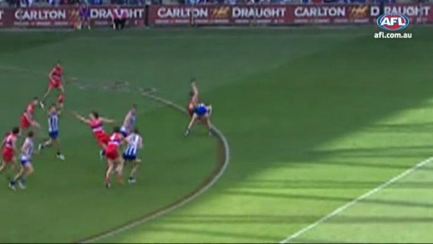 Brent Harvey has been reported for this incident with Liam Picken.