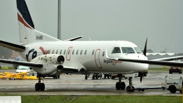 A propeller sheared off the Regional Express Saab 340 in mid-air last month.