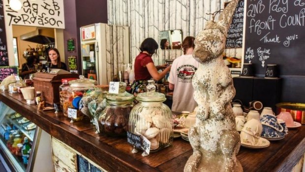 Red Door Cafe features eclectic art and strictly ethical fare.