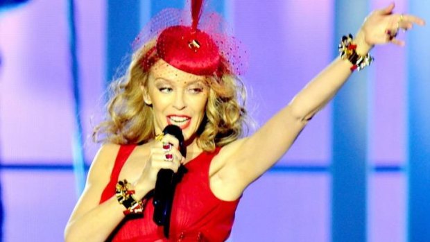 Kylie Minogue performs in the UK in September, 2014.