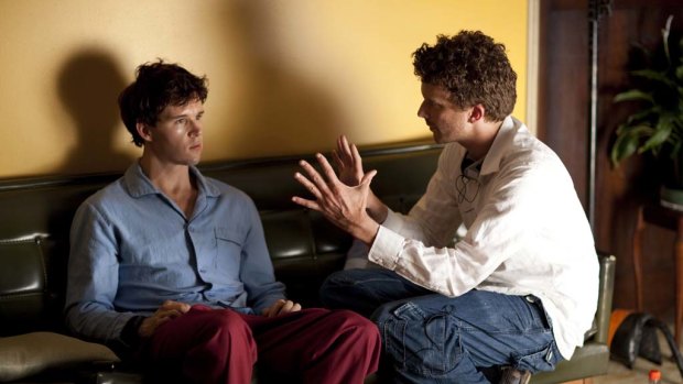Director Leon Ford (right) with Ryan Kwanten.