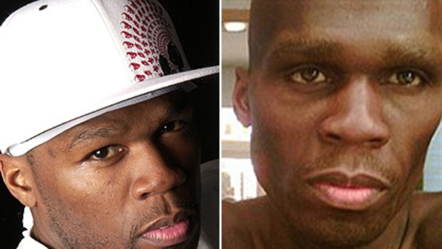 Gaunt...Rapper 50 Cent before, and the picture posted on his fan site.