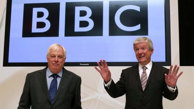BBC Director General Lord Tony Hall (right) with BBC Trust chairman Lord Patten.
