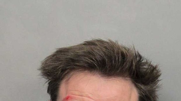 Arrested in Miami ... a mug shot of actor Matthew Newton after the incident in the United States.