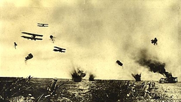 A rare photograph of World War I by the late Australian adventurer and war artist Frank Hurley. Supplied by the National Gallery of Victoria.