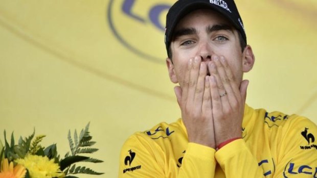 Tony Gallopin is the first Frenchman to wear the yellow jersey since 2011.