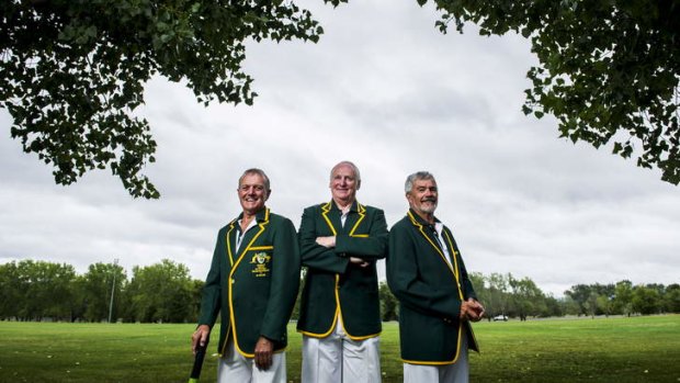 Denis Axelby, Tony Paterson, and Peter Howes, all from the ACT, are representing Australia in the over-60s cricket side about to tour NZ.