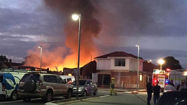 The blaze destroyed a picture framing business in Inglewood