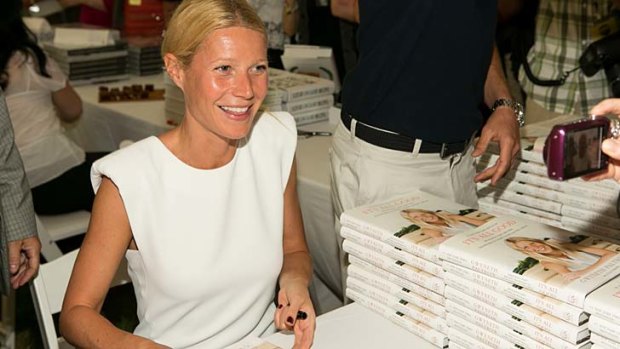 Long queues: actress Gwyneth Paltrow signs books.