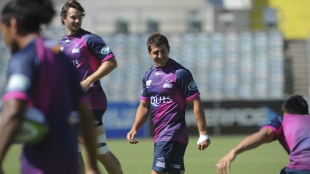 Tomas Cubelli at Brumbies training on Thursday.