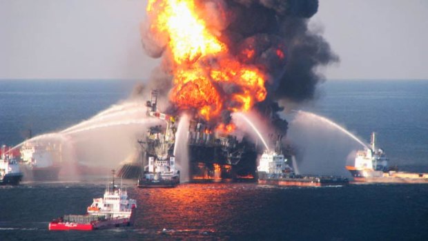 BP's Deepwater Horizon drilling rig which exploded in 2010.