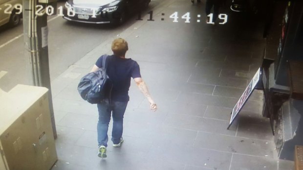 A CCTV image of the wanted man.