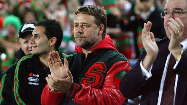 Russell Crowe ... flagged his intention to offload his 37.5 per cent share of the Rabbitohs.