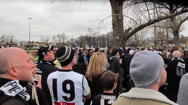 Here come the Pies, or 'the filth', depending on whether you barrack for Collingwood or not.