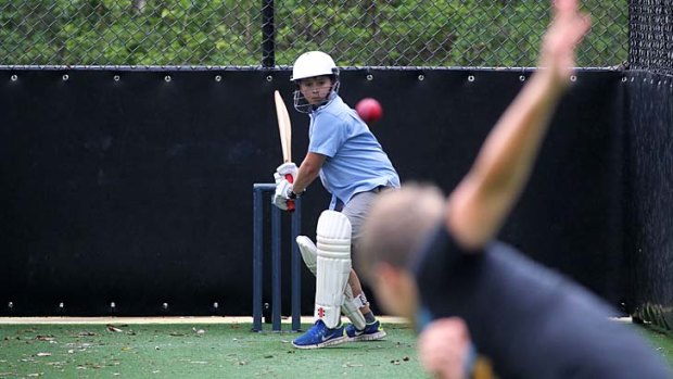 'It's part of the game. I can't do it but I know if it happens that it's a joke': Charlie Tallentire, 12, from an under-13 team at Lindfield District Cricket Club.