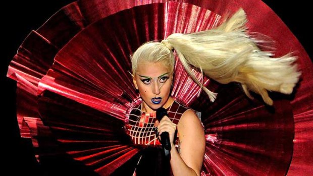 Lady Gaga in action: The star now has over 30 million Twitter followers, setting a new social media record.