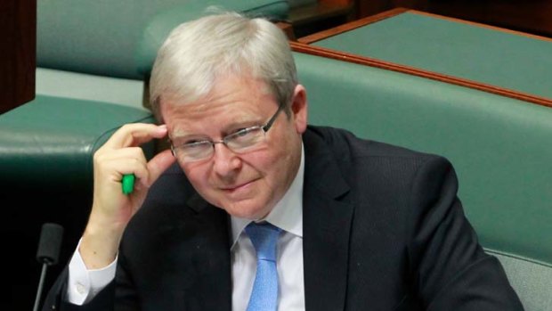 Under investigation ... embarassing video footage of Kevin Rudd.