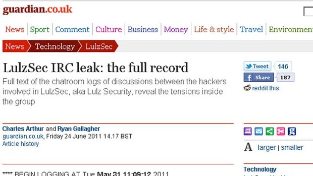 A screen grab of the leak which the Guardian has revealed.