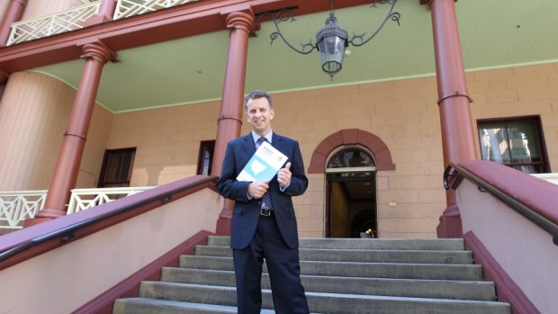 State treasurer Andrew Constance delivers his budget.