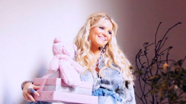 Jessica Simpson at her star-studded baby shower.