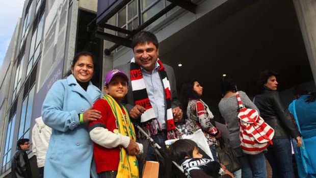 Satyarth and Jeishree Mishra with their children Arth, 10,  and Aashi, 3. <i>Picture: Ken Irwin</i>