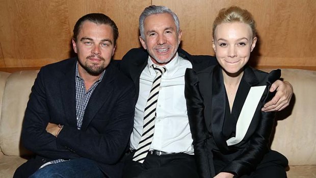 Stars in his highs: Luhrmann with Gatsby co-stars Leonardo DiCaprio and Carey Mulligan at a New York advance screening of the movie.
