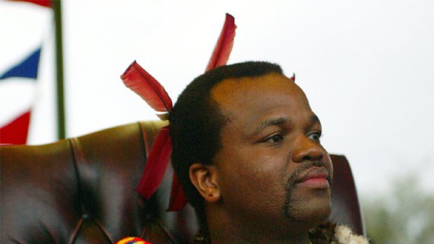 Swaziland's King Mswati III, who has 13 wives and a personal fortune estimated at $US100 million.