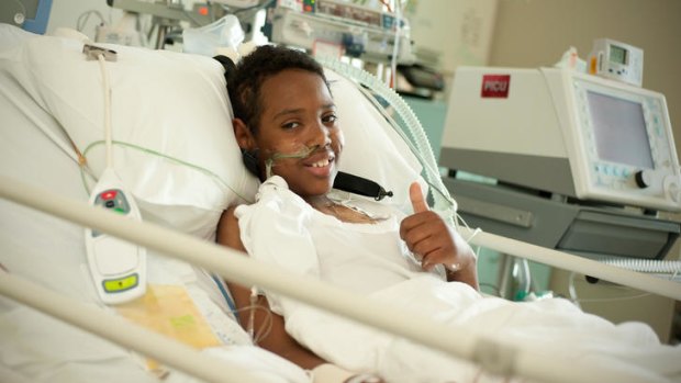 Mohamed recovers after surgery at The Royal Children's Hospital.