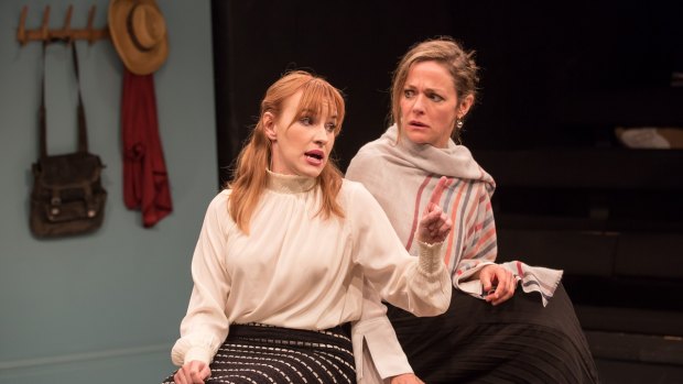 Kate Mulvany (left) and Caroline Brazier are part of a flawless cast in <i>The Literati</I>. 
