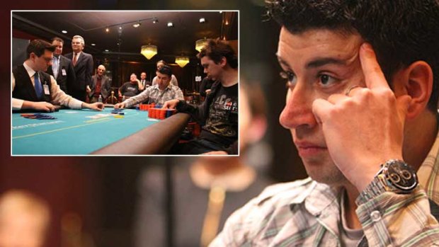 Off the rails ... John Maklouf pictured on PokerStarsBlog.com at a tournament.