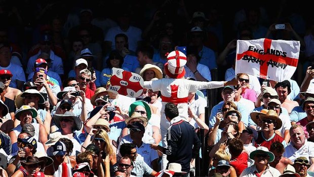 The Barmy Army make their voices heard at the Boxing Day Test in Melbourne.