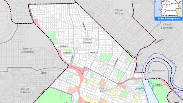 North of the city in Perth's proposed boundary change.